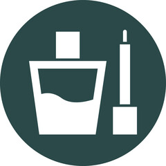 Nail Polish Glyph Circle Icon