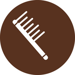 Comb Glyph Circle Icon