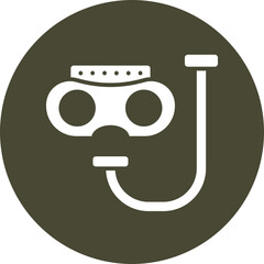 Snorkel Glyph Circle Icon