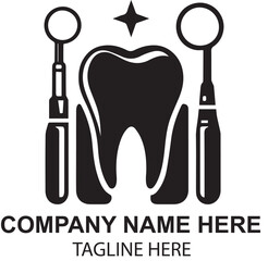 vector dental logo design 