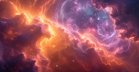 Colorful outer space nebula, space galaxy cloud nebula, stary night cosmos, universe science astronomy, supernova background wallpaper background backdrop