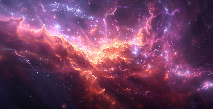 Colorful outer space nebula, space galaxy cloud nebula, stary night cosmos, universe science astronomy, supernova background wallpaper background backdrop