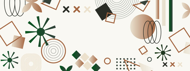 Gradient geometric horizontal banner, Gradient halftone horizontal banner