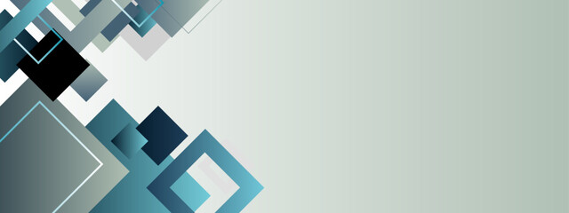 Abstract banner with modern shapes, Abstract banner template with gradient