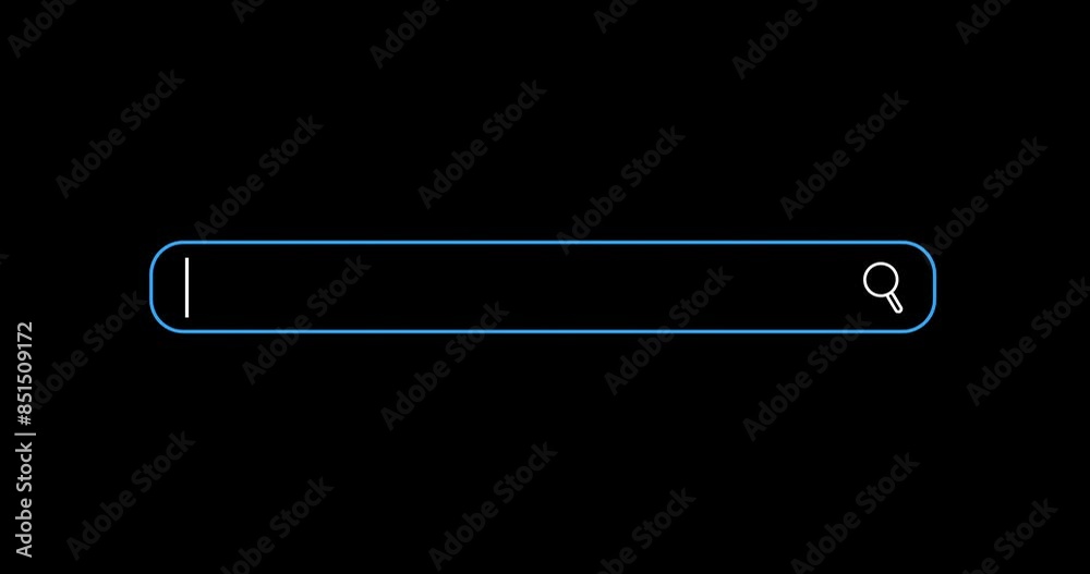 Fototapete Black background, search bar and online for website, information and question with URL. Internet, access and navigation for inquiry, research topics and find answers with interface link by mockup