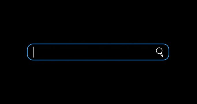 Black background, search bar and online for website, information and question with URL. Internet, access and navigation for inquiry, research topics and find answers with interface link by mockup