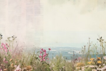 Fototapeta premium A meadow field flower grass landscape.