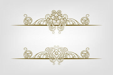 Classic Vintage Baroque Victorian Frames Separator Elements Classic Wedding Invitation