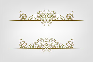 Fototapeta premium Classic Vintage Baroque Victorian Frames Separator Elements Classic Wedding Invitation