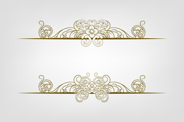 Classic Vintage Baroque Victorian Frames Separator Elements Classic Wedding Invitation