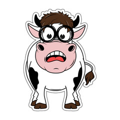 Fototapeta premium cute cow cartoon