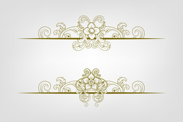 Classic Vintage Baroque Victorian Frames Separator Elements Classic Wedding Invitation