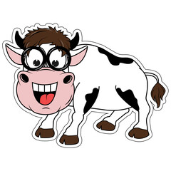 cute cow cartoon