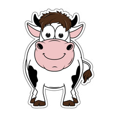 Obraz premium cute cow cartoon
