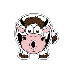 cute cow cartoon