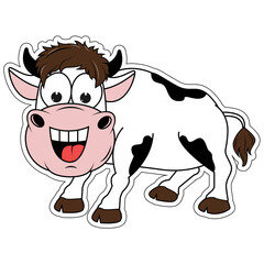 cute cow cartoon