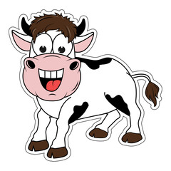 cute cow cartoon