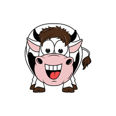 Obraz premium cute cow cartoon