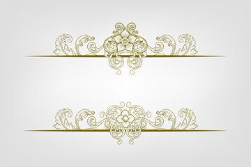 Classic Vintage Baroque Victorian Frames Separator Elements Classic Wedding Invitation
