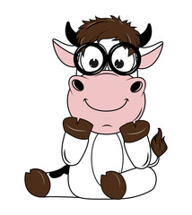 cute cow cartoon