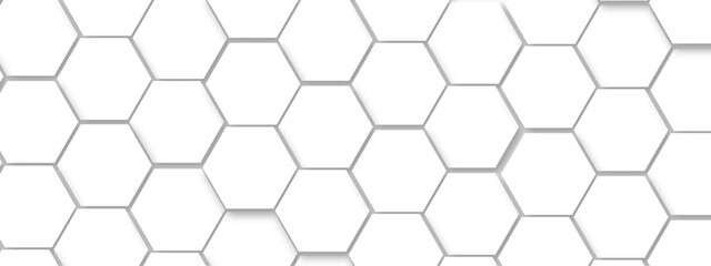 Abstract seamless hexagon pattern background. Abstract hexagon technology design background. Vector Illustration.