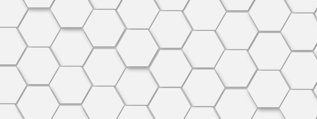 Abstract seamless hexagon pattern background. Abstract hexagon technology design background. Vector Illustration.