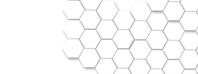 Abstract seamless hexagon pattern background. Abstract hexagon technology design background. Vector Illustration.