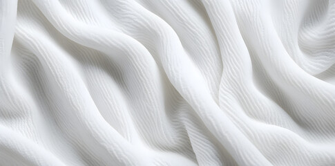 Obraz premium Close up of white fabric texture background