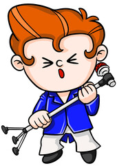 Illustration of Cartoon singer Dream Career and Inspiration for toddler