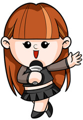 Illustration of Cartoon singer Dream Career and Inspiration for toddler