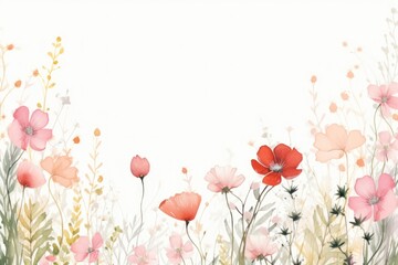 Spring and summer flower backgrounds pattern