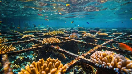 Reef restoration sustainable project using advanced technology and ecofriendly methods