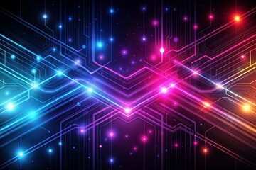 technology black background line light background