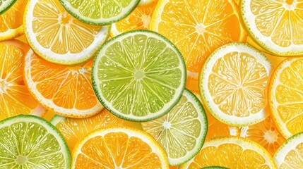Obraz premium A close up of oranges and limes