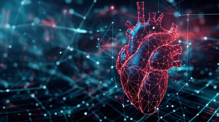 Holographic of heart with Network of Connectivity background