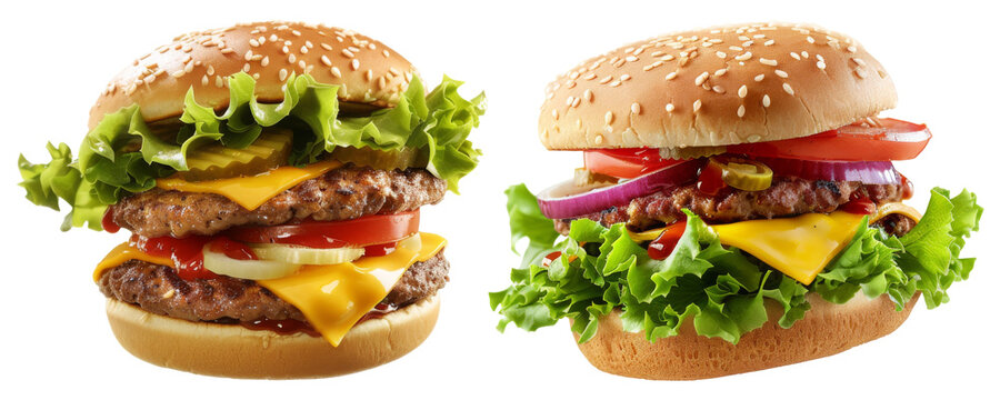 Hamberger on isolated white background, PNG File