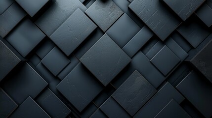 Fototapeta premium Geometric shapes in varying shades of black create a bold and dynamic abstract background, full of depth and dimension. Abstract Backgrounds Illustration, Minimalism,
