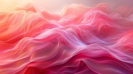 Obraz premium Delicate wisps of pink intertwine with deeper shades of red, creating a dynamic and visually engaging abstract composition. Abstract Backgrounds Illustration, Minimalism,