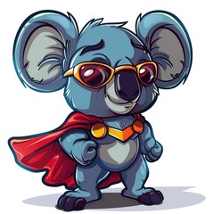 Naklejka premium Koala superhero