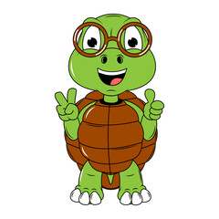 cute turtle animal cartoon
