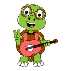 cute turtle animal cartoon