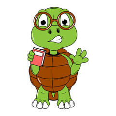 cute turtle animal cartoon