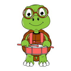 cute turtle animal cartoon