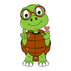 cute turtle animal cartoon