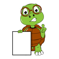 cute turtle animal cartoon