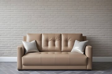 Fototapeta premium interior design of living room with a sofa on an empty room