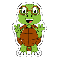 cute turtle animal cartoon