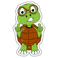 cute turtle animal cartoon