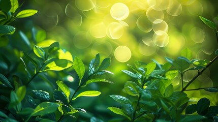 Green Leaves in Sunlight