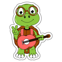 cute turtle animal cartoon